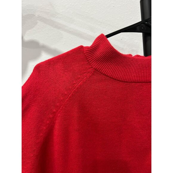 Drapers & Damons Red Mock Neck Sweater Womens Sz 1X - Picture 4 of 8